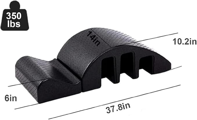 Spine Corrector Pilates Yoga Wedge Massage Table - Detachable EPP Arc Foam for Back Pain Relief, Spine Health, Core Strengthening and Stretching