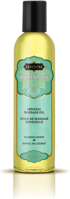 KAMA SUTRA Aromatics Massage Oil Soaring Spirit – 2 fl oz Rich Blend of Natural Essential Oils Coconut Oil Almond Oil - Date Night Couples Massage Full Body Massage Oil for Daily Use Body Care