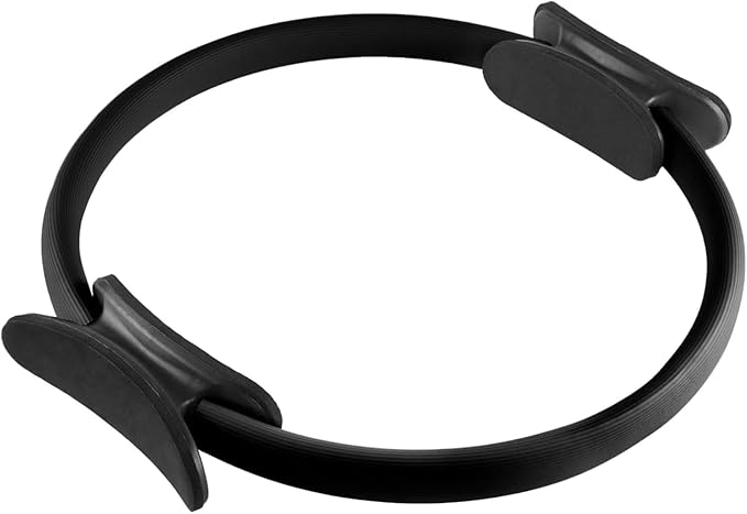 NuFit Pilates Ring Fitness Circle - 15" Inch - Best Home Workout Equipment for Thigh/Legs, Arms and Core, Pilates Reformer Ring for Men and Women