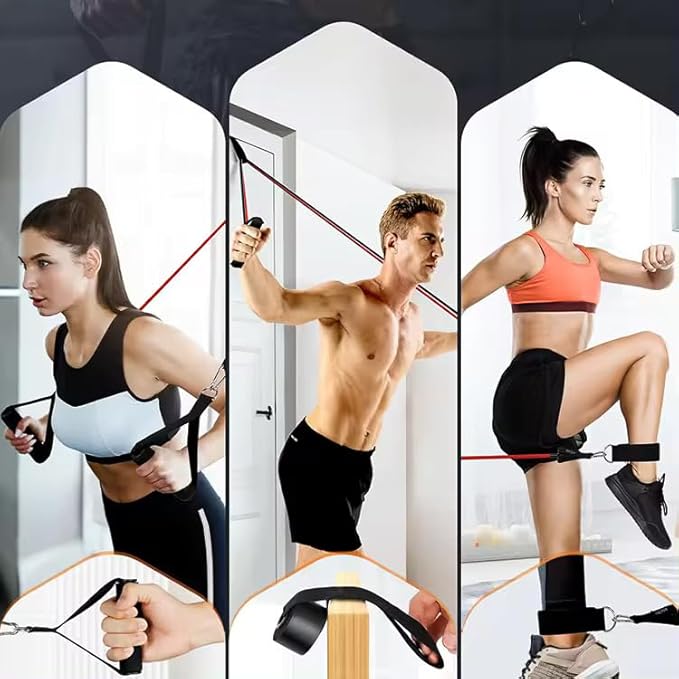 Push Up Board, Portable 25-In-1 Push up Board for Men, | Pilates Bar & Fitness Accessories with Resistance Bands & Ab Roller Wheel, Professional Strength Training Equipment For Man and Women