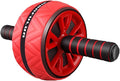Cabilock Ab Roller Wheel for Core Strengthening, Red Abdominal Exercise Roller with Non-slip Grip, Workout Equipment for Home Training and Muscle Toning