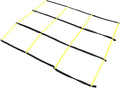 Agility Ladder for Football Speed Training 9-Square Multifunctional Rope Ladder for Footwork and Soccer Conditioning Yellow