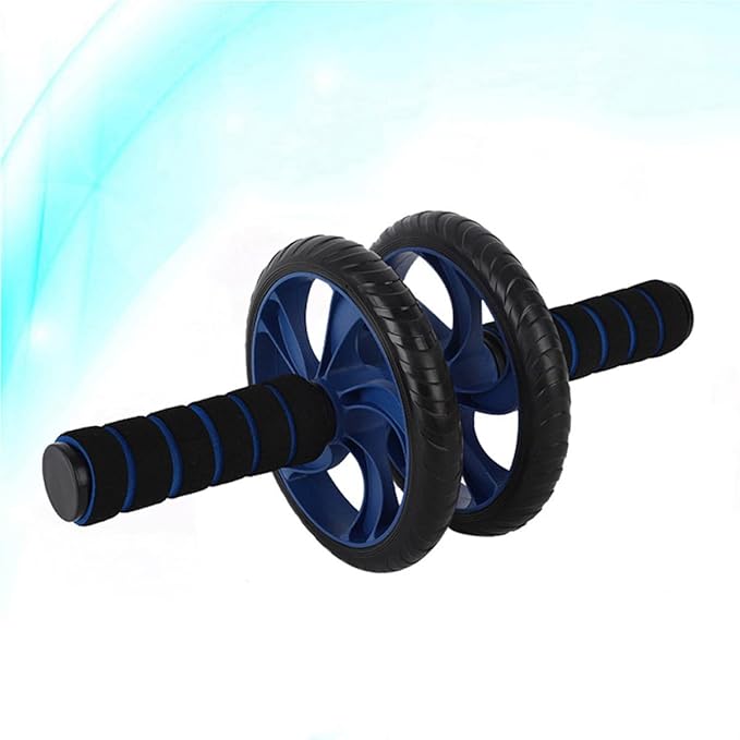 Two-wheeled Ab Roller Fitness Equipment for Home Use, Blue Abdominal Exercise Wheel with Silent Operation, Core Strength Trainer for Weight Loss and Workout