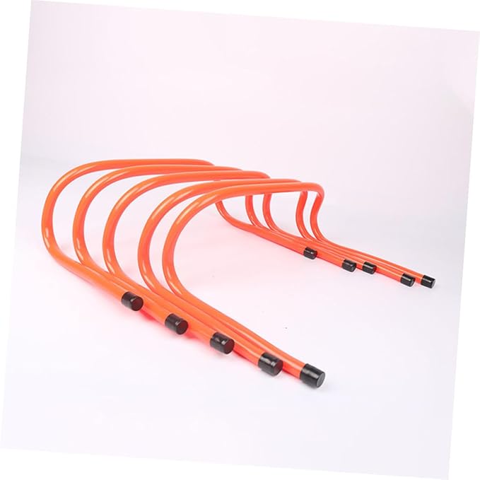 Cabilock 2pcs Professional Training Speed Hurdles 15cm Plastic Wear-Resistant Agility Equipment for Soccer Football Track and Field Conditioning