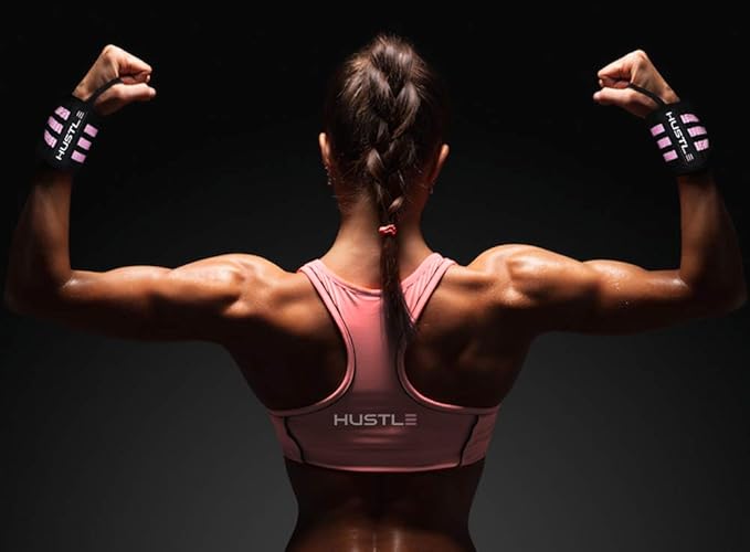 Hustle Athletics Wrist Wraps for Weightlifting - 18" & 12" Premium Wrist Support Weight Lifting Wraps to Lift Heavier & Train Harder - Heavy Duty Powerlifting & Bench Press Gym Straps for Men & Women
