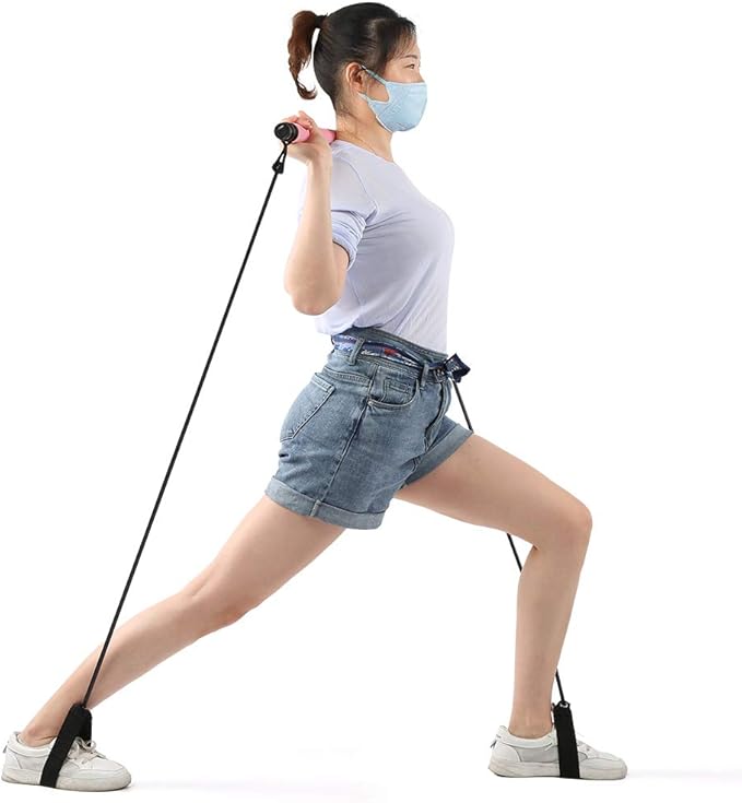 Pilates Bar, Pilates Exercise Stick, Multifunctional Equipment for Workout, Yoga Pulling Rope with TPE Tube and Iron Tube, for Home Gym, Legs Waist Abdomen