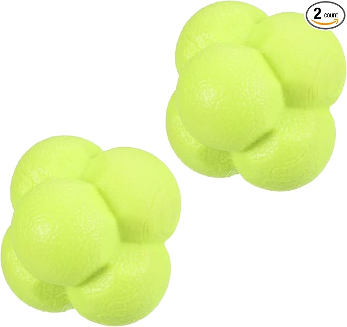 PATIKIL Bounce Reaction Balls Coordination Training Ball Agility Trainer TPR High Difficulty, for Speed Reflex, Pink