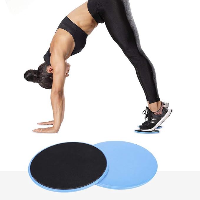2Pcs Exercise Sliding Discs, Fitness Core Sliders for Full Body Workout, ABS Discs for Wood Carpet Rug Tile, Portable Workout Equipment for Gym Yoga Dance Physical