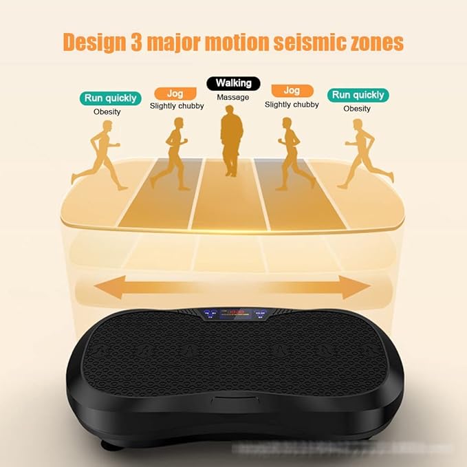 Vibration Platform with Resistance Exercise Band - Vibrating Shaker Power Machine - Equipment for Whole Body Home Fitness - PulsatingTraining