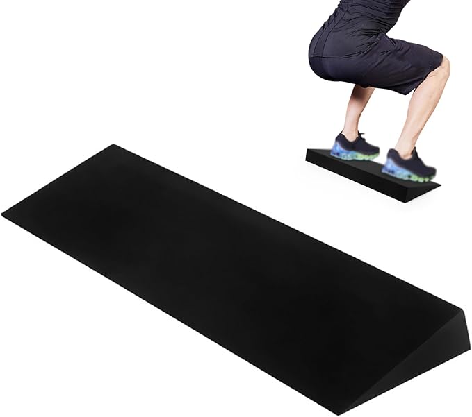 Squat Wedge 20x6x2 Inch Heavy Duty & Non-Slip EVA Squat Wedge Block Multi-Purpose Slant Board Block Workout for Squats Slant Board Calf Stretcher Yoga.