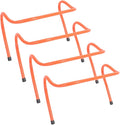 PRETYZOOM 4pcs Plastic Training Hurdles 15cm Height Agility Speed Hurdles for Soccer Football Track Field Sports Conditioning Equipment for Youth