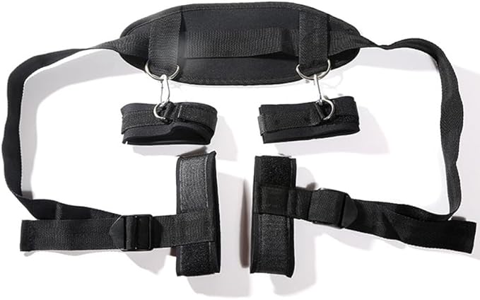 Black Classic Nylon Hand And Leg Training Straps, Soft And Comfortable Yoga Pilates Waist Belt To Help Maintain Posture And Enhance Experience, Couple Gift