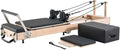 VEVOR Pilates Reformer Machine, Pilates Workout Equipment for Home Gym Studio Use, Pilates Reformer with Sitting Box and Jumpboard，fit for Beginners & Advanced Users