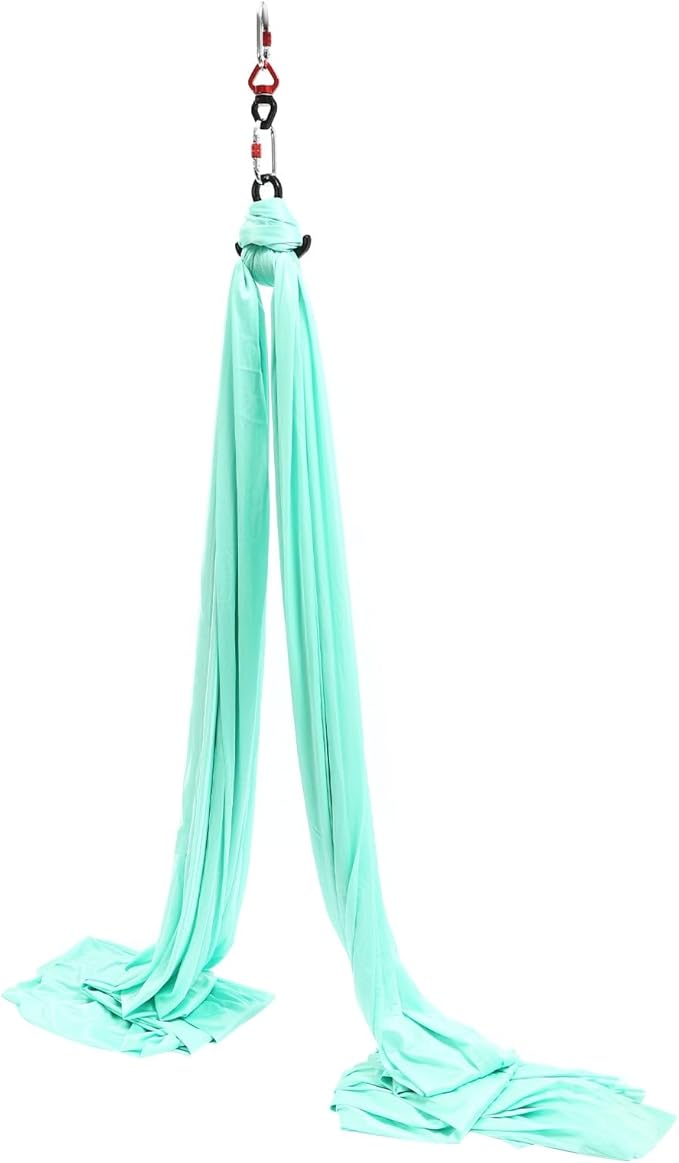 6m Aerial Yoga Practice Polyester Strap Aerial Equipment Yoga Hammock Practice Kit Green
