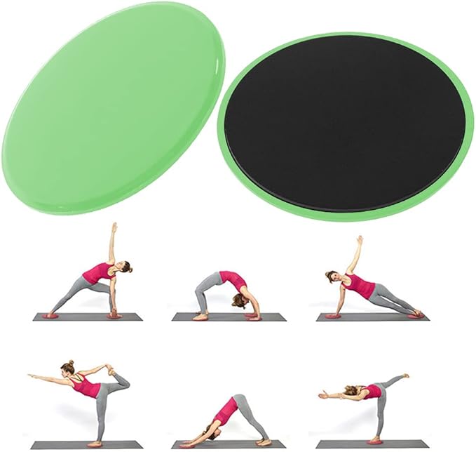Fitness Sliding Disc, Wireless Core Slider Workout Equipment, Low Impact ABS Sliders for Home Gym and Floor Exercises with Pull Straps for Beginners and Advanced Users