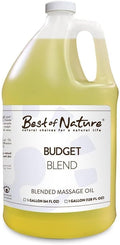 Best of Nature Budget Blend Massage & Body Oil - Affordable, Lightweight Moisturizer for Therapists & Spas, Gallon (128 fl oz) Bulk Size