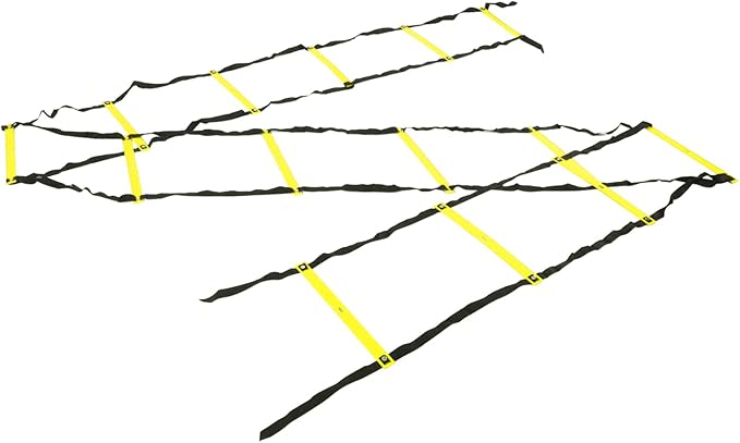 7M 14 Rung Fixed Agility Speed Ladder, Training Ladder for Soccer Football Fitness, Adjustable Length PP Agility Ladder with Non - Slip Rungs for Athletes and Coaches