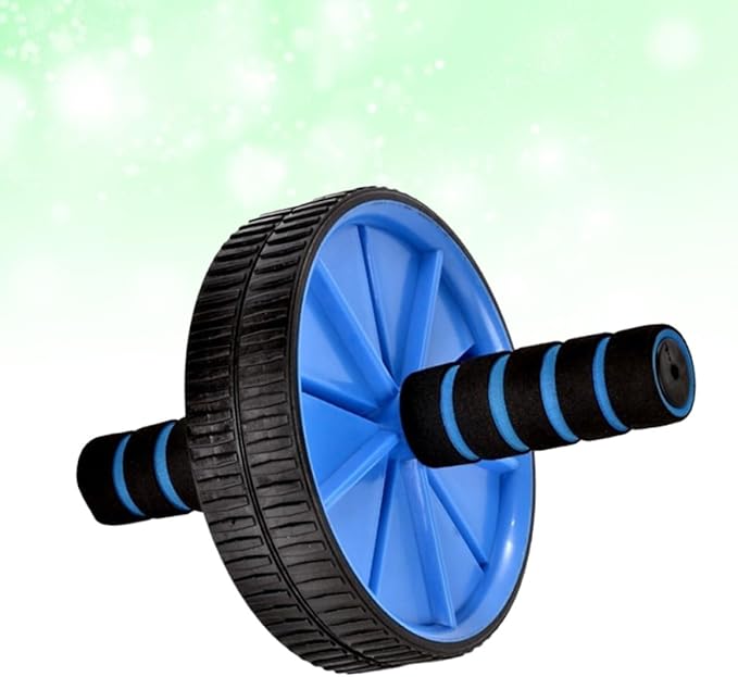 PRETYZOOM Double Wheel Ab Roller Exercise Wheel Abdominal Training Roller Silent Fitness Device Blue for Home Workout Core Strength
