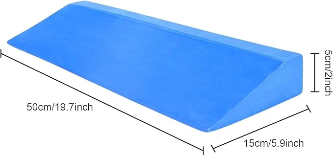 Yoga Squat Wedge Block,Pilates Yoga Wedge Stretch Accessories,Eva Support Inclined Squat Plate Balance Supportive Foam Wedge Block,for Exercise Wrist Strength Fitness Gym(Blue)