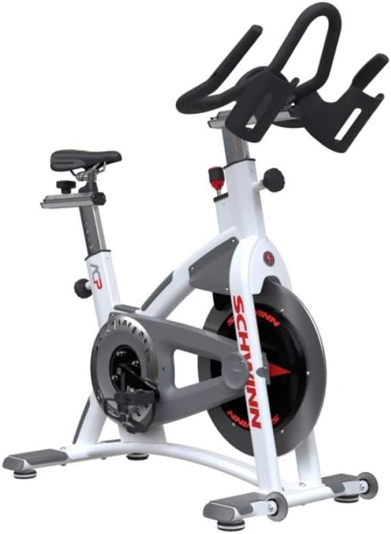 Schwinn AC Performance Plus Indoor Bike with Carbon Blue Belt Drive and Morse Taper - White