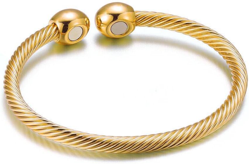 NewZenro Elegant Magnetic Bracelet Copper Magnets Bangle For Women Men Gifts for Father's Day