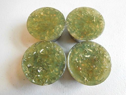 Pearl Green.gp Small Tower Buster Crystal Orgone Generator Energy Accumulator 528Hz/7.83Hz/Advance Harmonics Many Beautiful Ingredients and Colors!! (Pearl Green.gp)