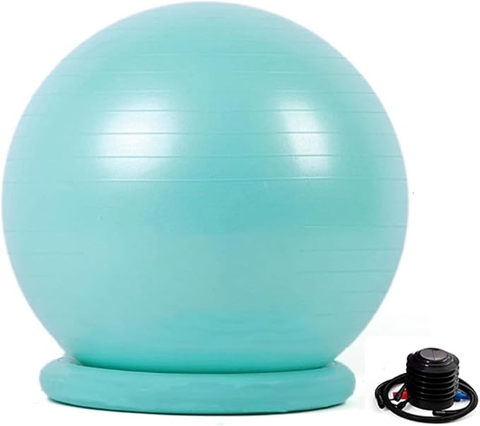 Yoga Ball Chair,Yoga Ball，Exercise Ball, Stability Exercise Ball Chair with Base Office Yoga Ball Chair for Adults Teenagers Balance Ball Seat for Workout Fitness Pilates(Diameter 65 cm ( 25 5/8" ))