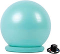 Yoga Ball Chair,Yoga Ball，Exercise Ball, Yoga Ball Chair Ergonomic Exercise Ball Stool with Base Stability Yoga Ball Chair for Adults Pregnancy Fat People Comfort Balance(Blue,75cm ( 29 1/2" ))