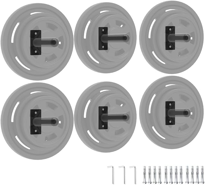 Wall Mounted Weight Plate Holder,Weight Plate Rack for for All Size Bumper Plates, Max Weight Capacity 300 Lb, Home Gym Organizer