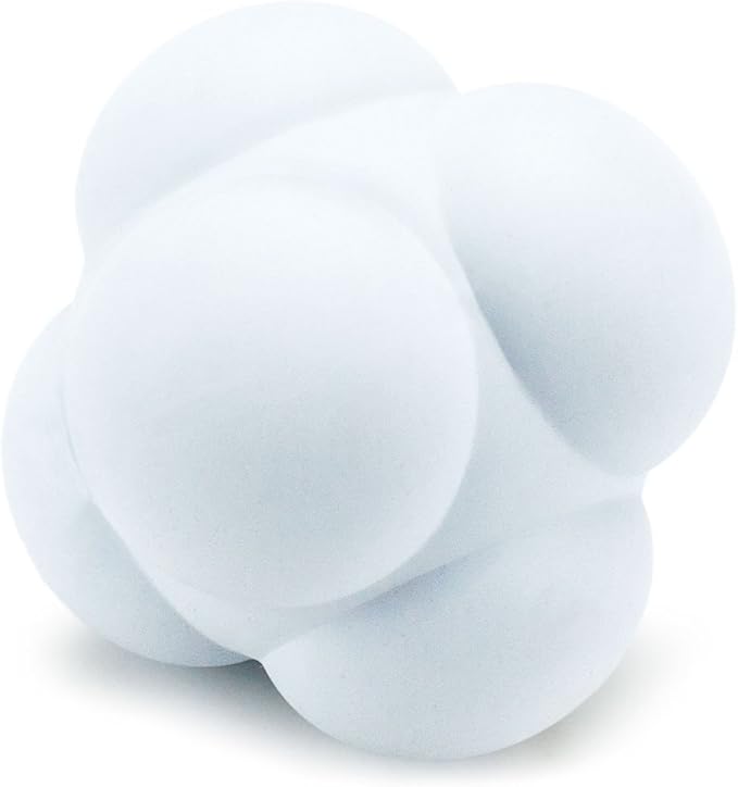 Hi-Bounce Reaction Ball Agility Trainer by Crown Sporting Goods (White), 2.75
