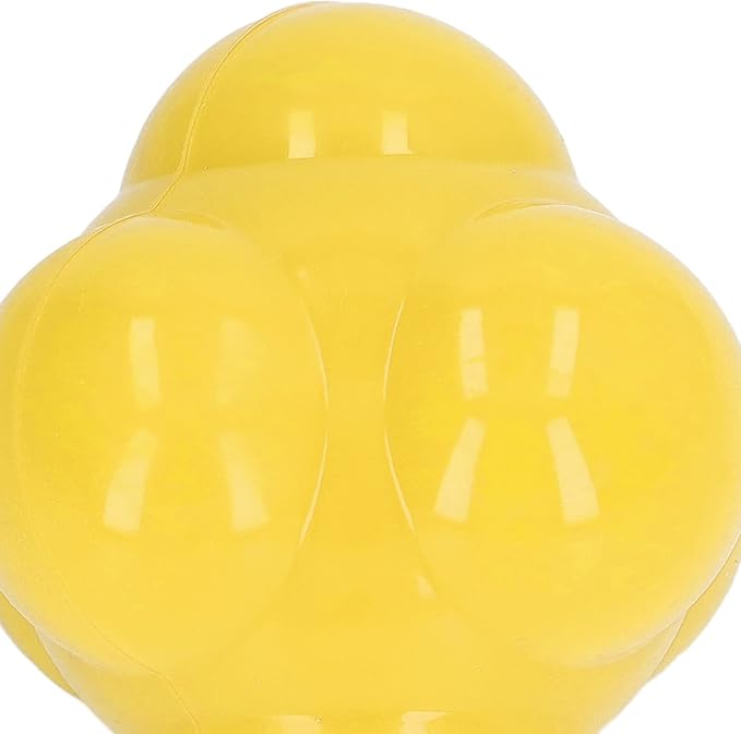 Hex Reaction Trainer Ball, Rubber Reaction Ball for Improving Hand Eye Coordination, Bright Color Reaction Catch Ball with Random Bounce, Portable Agility Training Tool for