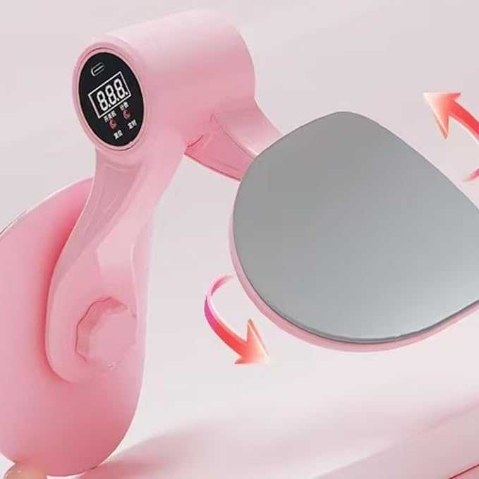 Mireva Fit Pelvic & Thigh Trainer for Women - 360° Rotatable Kegel Exerciser with Smart Display, Pelvic Floor Toner for HIPS, Glutes & Legs (Pink)