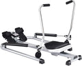 DORTALA Total Motion Rowing Machine Rower with LCD Monitor, Adjustable Hydraulic Cylinder Resistance and Full Arm Extensions for Whole Body Muscle Training Home Use, 265 lb Weight Capacity