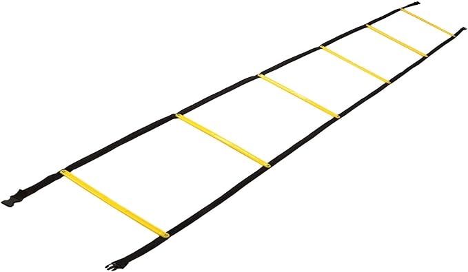 Hapivida Speed Agility Training Ladder 2.6m Fixed Agility Ladder, Football Basketball Training Equipment with Carry Bag for Sports Fitness and Athletic Drills