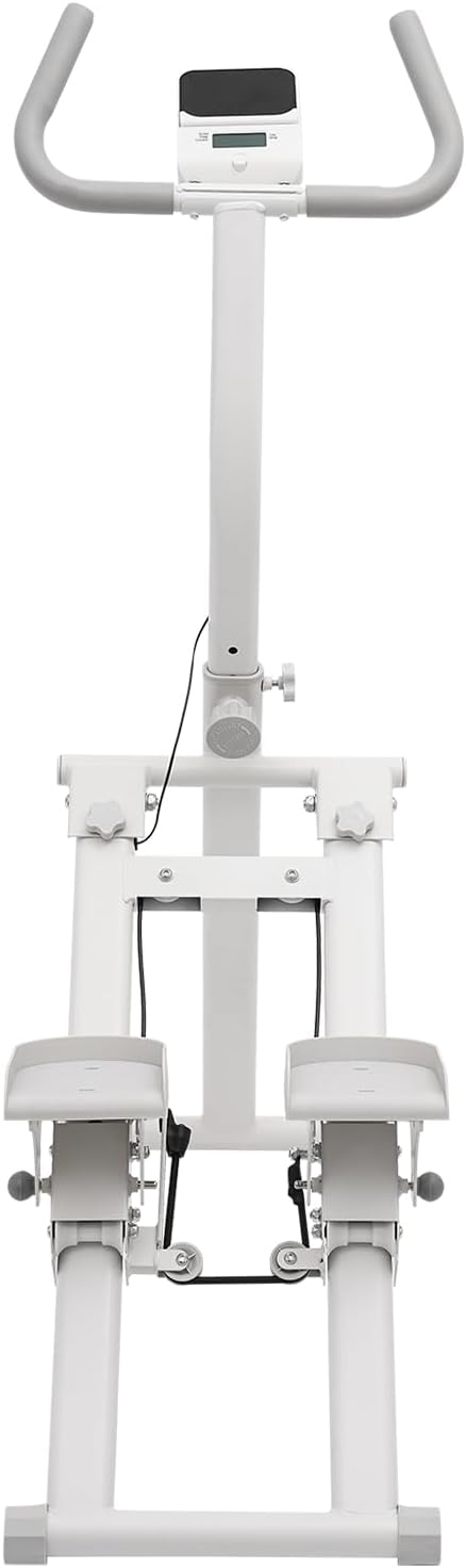 Foldable Stair Stepper Machine with Adjustable Resistance, 264.55 lbs Capacity & LCD Display - 45° Incline Home Climbing Stepper for Cardio Workout
