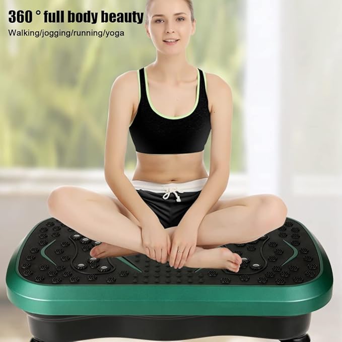Vibration Plate Exercise Machine 99 Levels Vibration Exercise Machine, with 2 Resistance Bands, Whole Body Shaper Oscillating Vibration Platform
