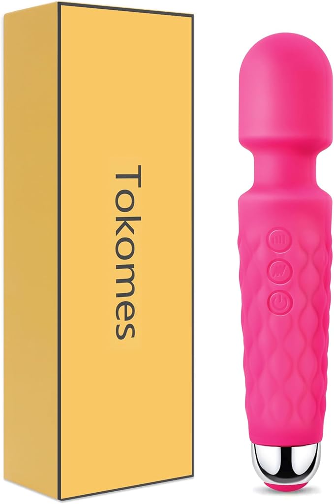 Handheld Massager,Power Wand Wireless Rechargeable Vibrating Massager, Body Massaging for Woman and Back Neck Muscle Aches (Pink)