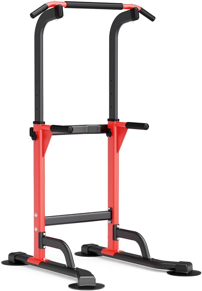 Pull Up Dip Station For Home Gym Strength Training Fitness Workout Station Chin-Ups Push-Ups Pull-Ups Dip-Ups 330LBS T055CDC