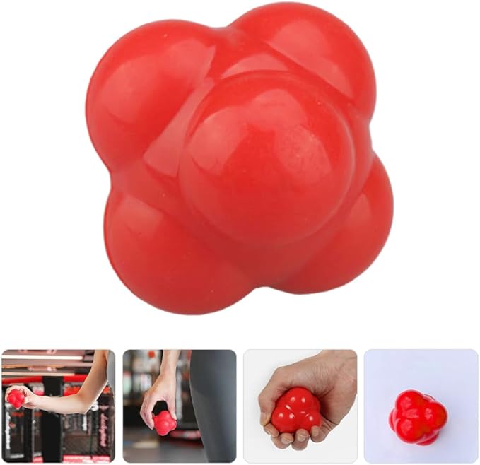 Milisten Hexagonal Reaction Training Ball Reaction Sphere for Baseball Football Soccer Hockey for Hand-Eye Coordination