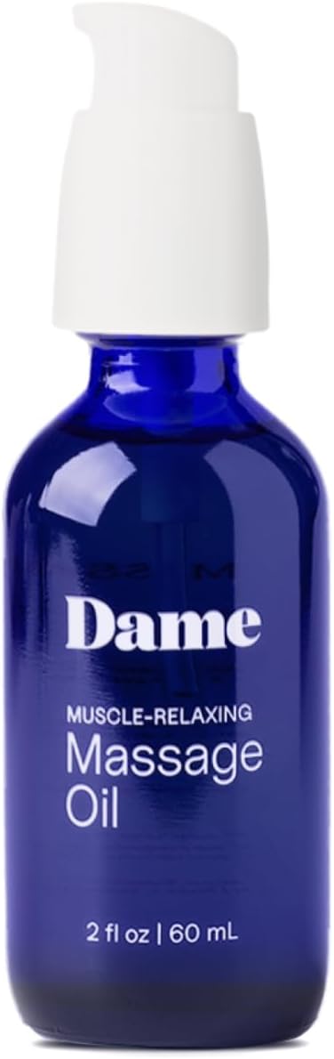 Dame Products Massage Oil for Women - Relaxing Body Oil for Massaging - Natural Sandalwood and Cardamom Scent