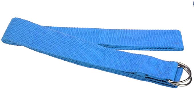Cotton Exercise Yoga stretch Strap - Sturdy Flexibility Tensile Belt Adjustable Metal D-Ring Buckle, Hold Poses for Daily Stretching, Pilates, General Fitness, and Physical Therapy