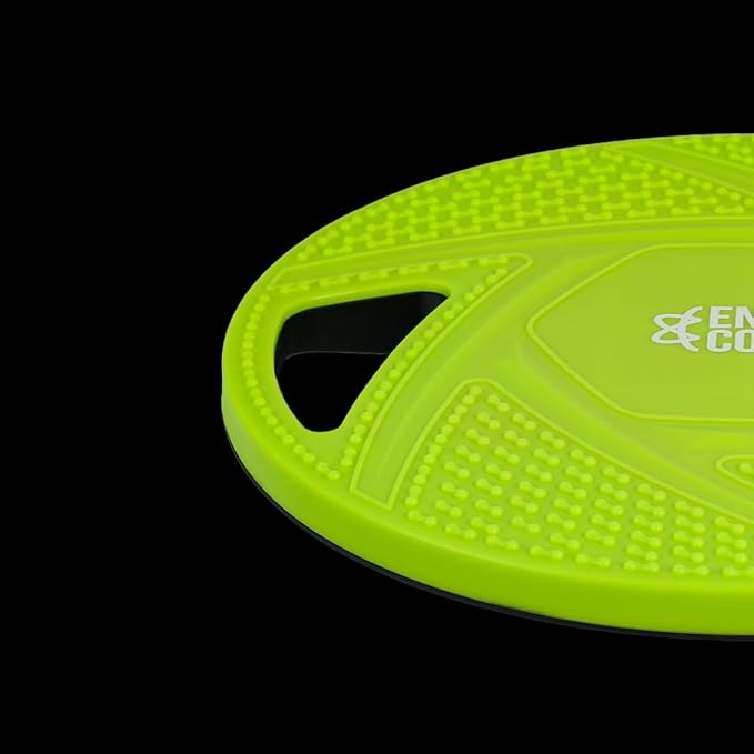 Energi Core Balance Board for Standing Desk and Core Workout - Anti-Slip Surface - Black, Green