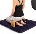 Bamboo Meditation Bench, Foldable Portable Meditation Stool, Ergonomic Sturdy Monk and Camel Kneeling Meditation Stool