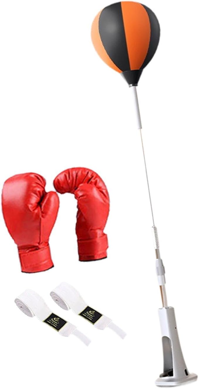 Boxing Reaction Ball Reflection Training Equipment Adjustable Height for Kids Adults Boxing Punching Bag for Fitness Exercise, Style A