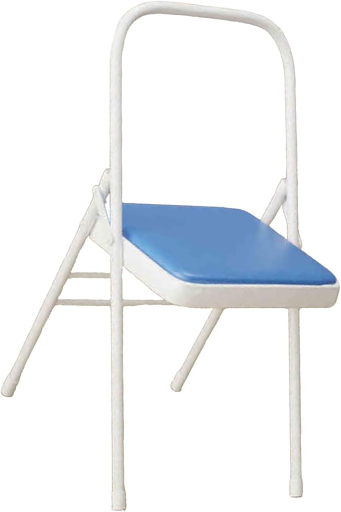 Yoga Chair,Gymnasium Auxiliary Equipment Home,Metal Pilates Assist,for Indoor and Outdoor Studio(Blue)