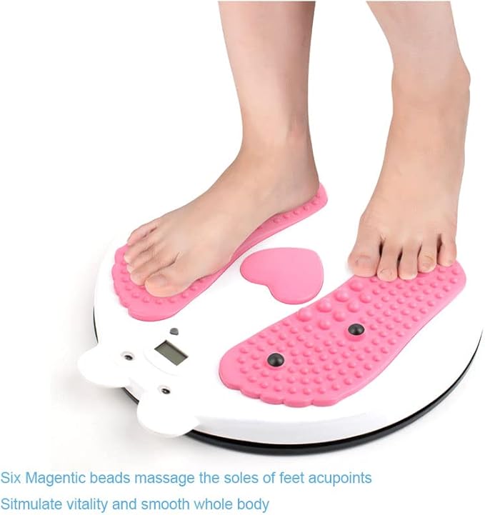 Waist Twister Board for Exercise Waist, Intelligent Magnetic Massage Waist Disc with Counting Display Load Bearing Pressure Rotating Board
