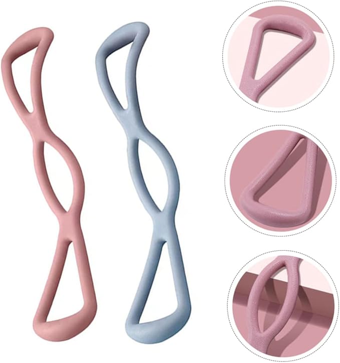 2pcs Fitness Bar Yoga Bar Kit Fitness Equipment Pulling Rod Elastic Band Tensioner Workout Resistance Bands