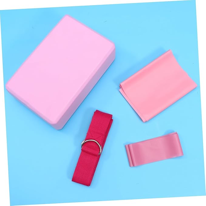 Yardwe Yoga Kit Latex Pull Towel Stretch Band Resistance Ring Yoga Tool Kit for Home Travel