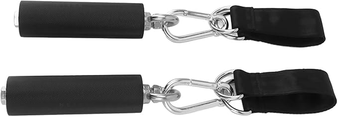 Pull Up Handle Cable Attachment, TPR Rubber Coated Grip, Anti Slip Gym Equipment - Durable Material, Portable Design, Weightlifting and Strength Training