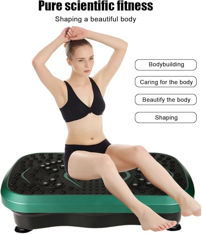 Vibration Plate Exercise Machine 99 Levels Vibration Exercise Machine, with 2 Resistance Bands, Whole Body Shaper Oscillating Vibration Platform
